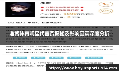 淄博体育明星代言费揭秘及影响因素深度分析